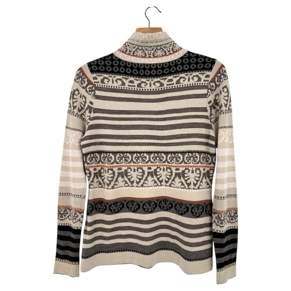 Icelandic Designs Catalina Nordic Mock Cowl Neck Merino Wool Sweater Size M - Picture 2 of 8
